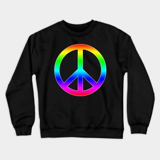 Rainbow Peace Sign Crewneck Sweatshirt